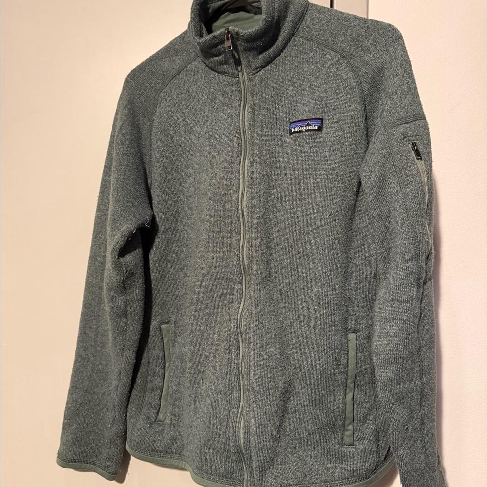 Patagonia Full-Zip Gray-Green Fleece Jacket